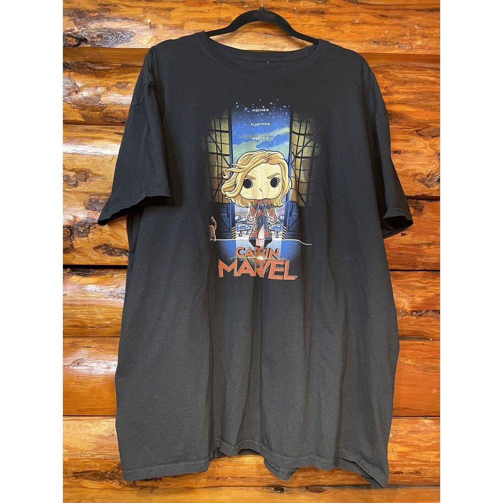 Marvel Captain‎ Marvel Black Short Sleeved Shirt Size 3XL